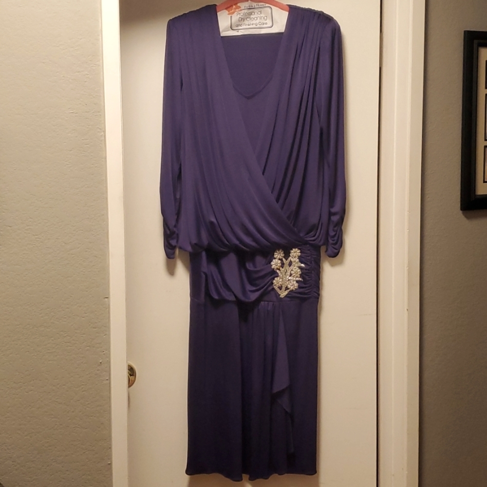 Great Mother of the Bride dress. Vintage purple dress by Joy stevens.